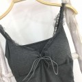 Lace patchwork slim-fit dress